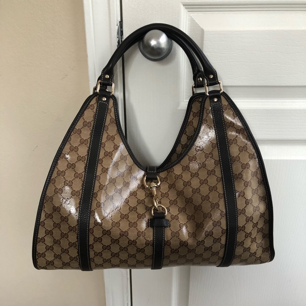 AUTHENTIC GUCCI CRYSTAL PUSH-LOCK BAG